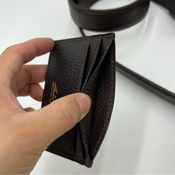 Calfskin men’s leather belt with card holder/ best gift 🎁 - Picture 5 of 12